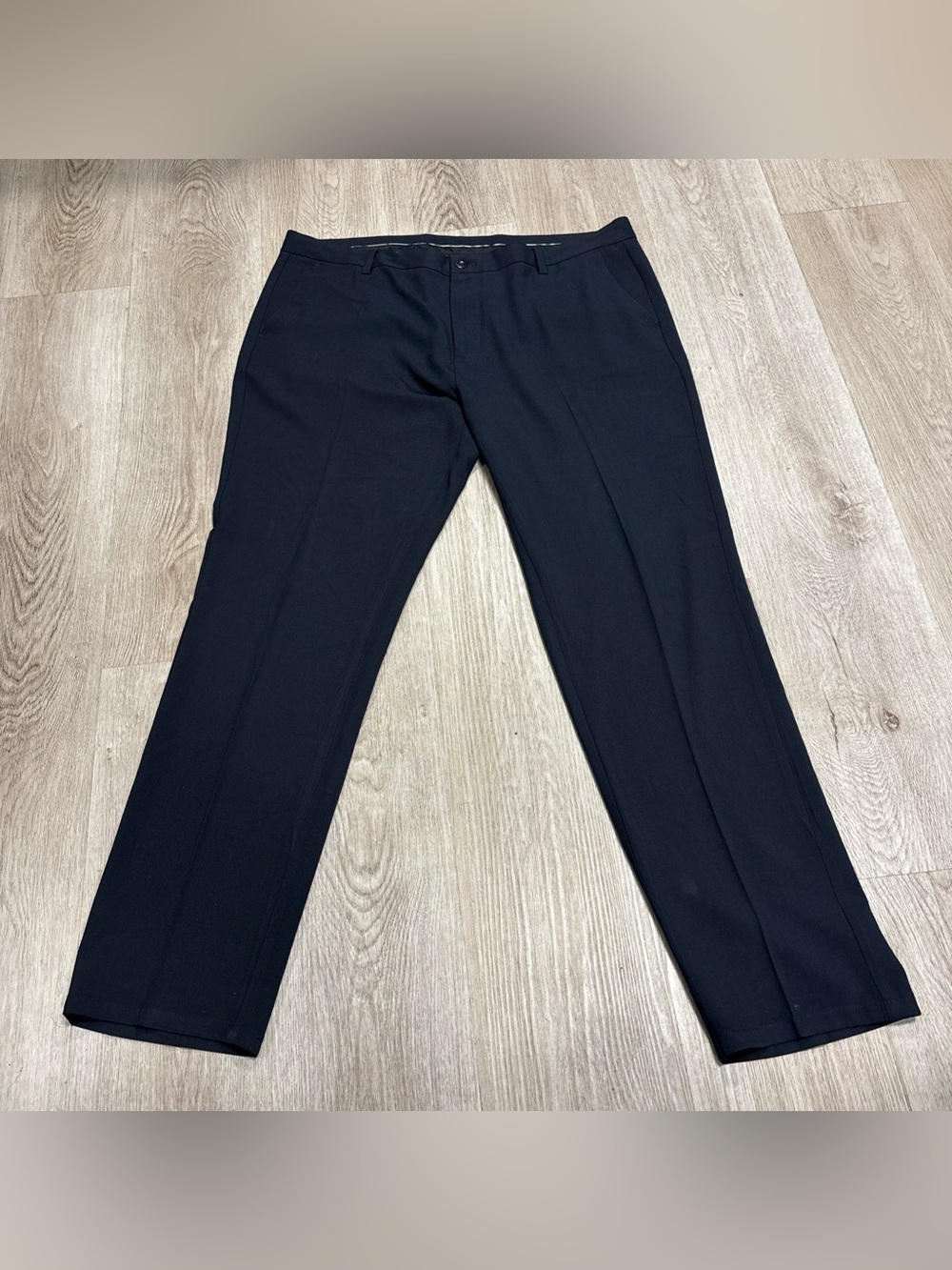 Vintage Burberrys Pants Men 38x31 Black Flat front Cuffed Trousers